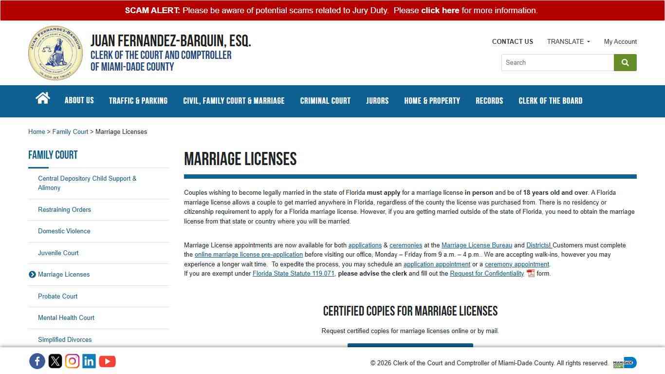 Marriage Licenses